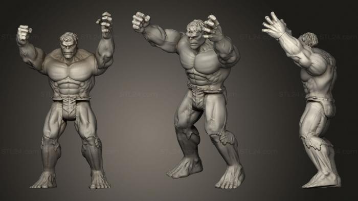 Figurines heroes, monsters and demons (Hulk, STKM_2719) 3D models for cnc